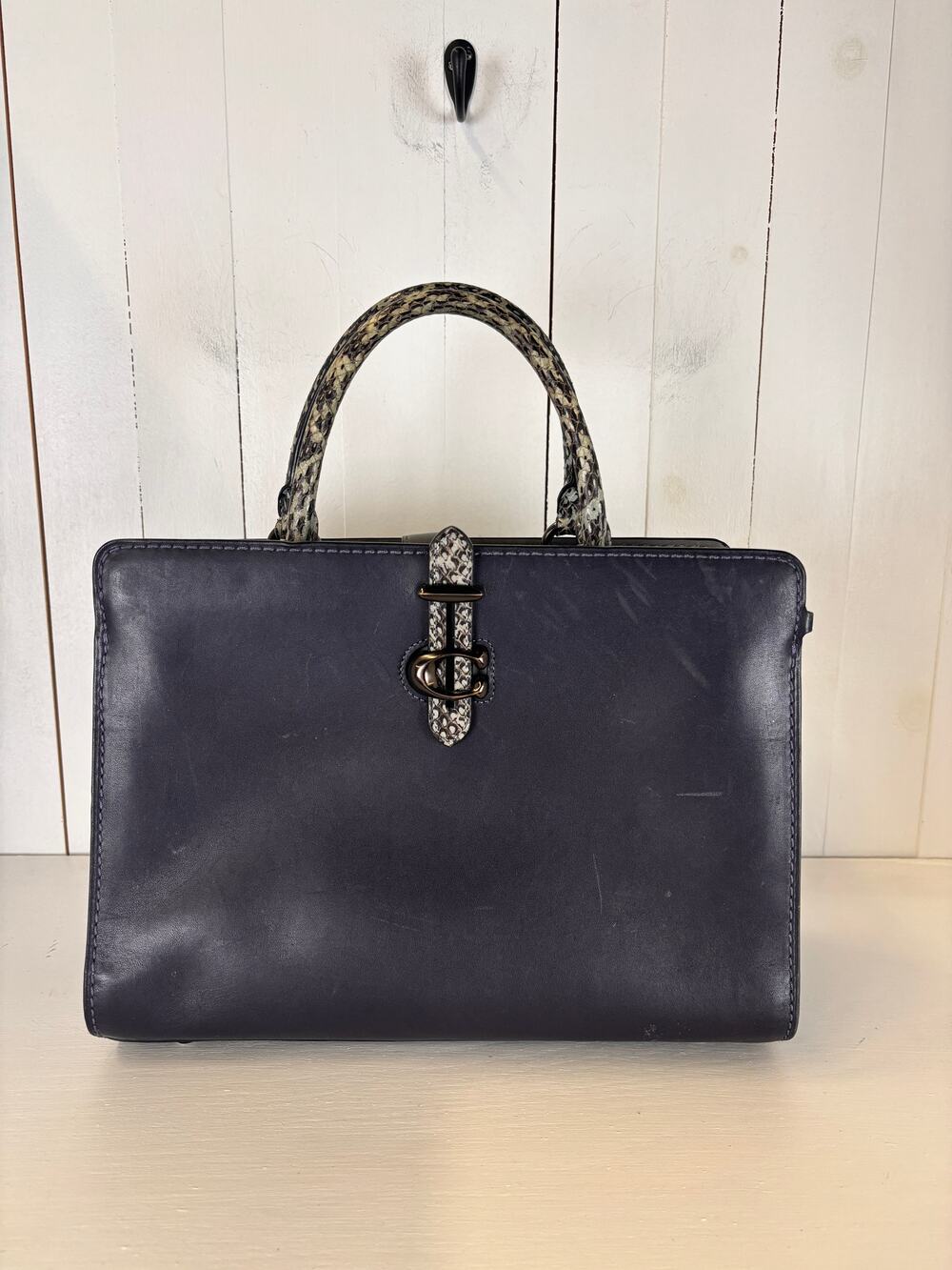 Coach 1941 Blue Leather Bridal Bag, Pre-Owned Good Condition